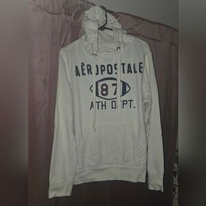 Aeropostale Mens Cream Hoodie Size M